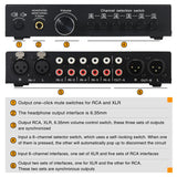 B081 6 Input 3 Outupt Audio Signal Selector Switcher Multi-channel Switcher, Fully Balanced Passive Front Active Speaker Volume Controller RCA Selector, B081