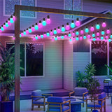 S14 RGBIC LED App and Voice Control Bluetooth Smart Outdoor String Lights 12M 20 Bulbs