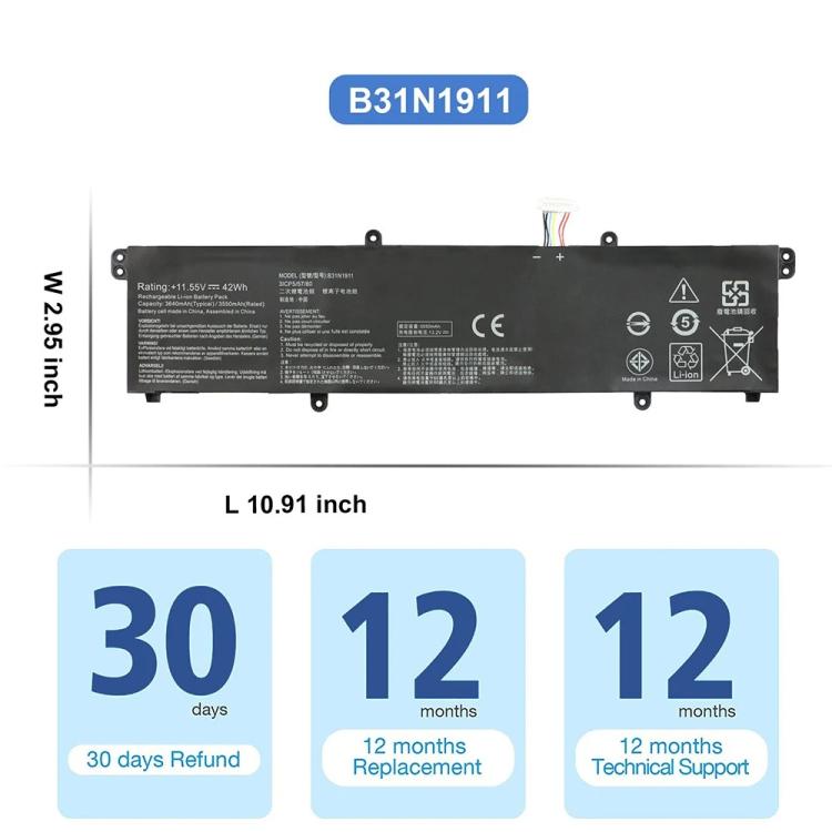 Laptop Battery for ASUS V4050F ADOL14FQC/14EQ/EA, B31N1911