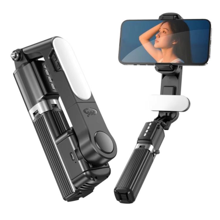 Q35 Extendable LED Selfie Stick Phone Tripod Gimbal Stabilizer with Fill Light, Q35