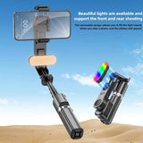 Q35 Extendable LED Selfie Stick Phone Tripod Gimbal Stabilizer with Fill Light, Q35
