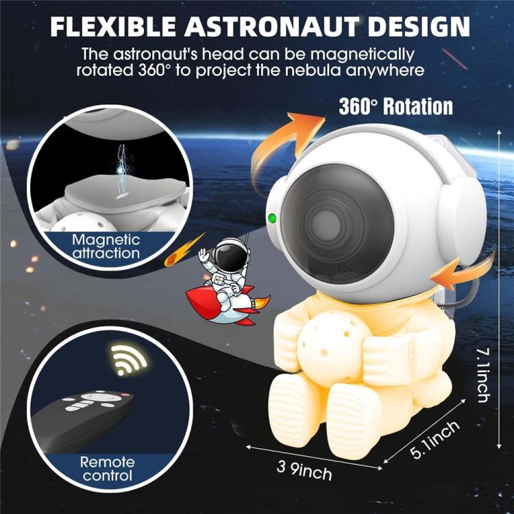 WD026 Astronaut Shape Projector Night Light LED Nebula Ambient Lamp with Remote Control, WD026