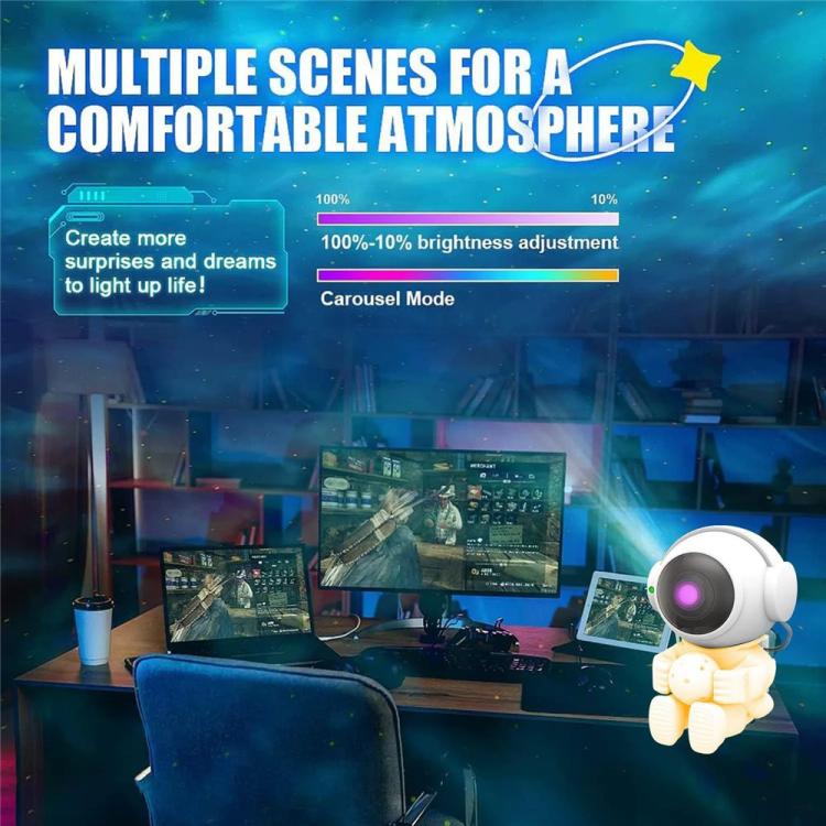 WD026 Astronaut Shape Projector Night Light LED Nebula Ambient Lamp with Remote Control, WD026