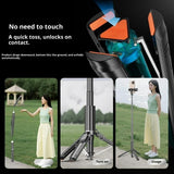 P24-D Live Streaming Anti Shake Extendable Selfie Stick Portable Phone Tripod Stand with Fill Light, P24-D