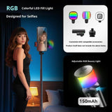 P24-D Live Streaming Anti Shake Extendable Selfie Stick Portable Phone Tripod Stand with Fill Light, P24-D