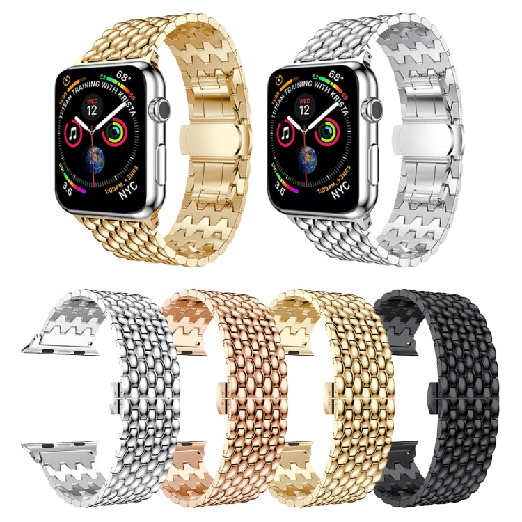 Dragon Grain Solid Stainless Steel Wrist Strap Watch Band for Apple Watch Series 3 & 2 & 1 42mm