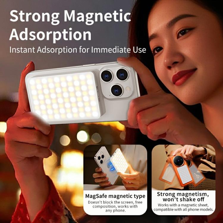 V22A For Phone Camera Live Streaming 4W Power Portable Pocket 80 LED Light MagSafe Magnetic Fill Light