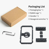 SCG-P03 Dual-Handle Magnetic 61-85mm Clip Range Aluminum Alloy Smartphone Video Stabilizer Frame