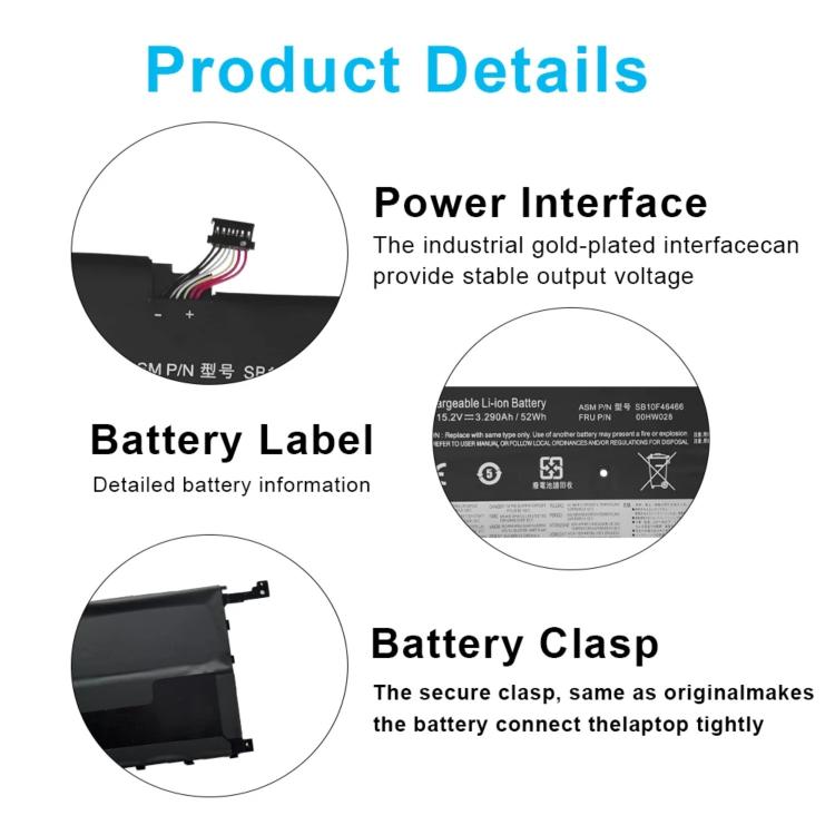 3400mAh Laptop Battery Replacement For Lenovo ThinkPad X1 Carbon 4th Generation (2016), 00HW028