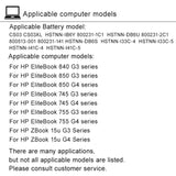 3900mAh Laptop Battery Replacement For HP EliteBook 840G3 848G3 840G4, CS03XL