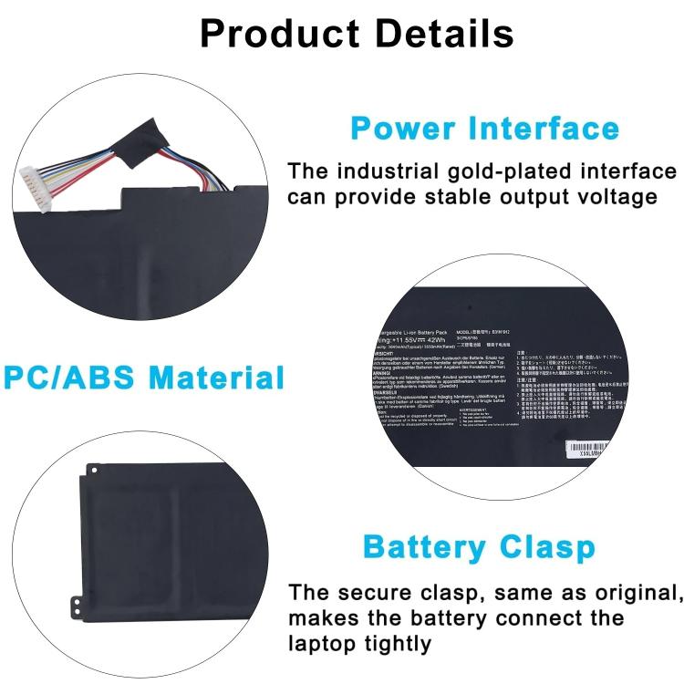 3600mAh Laptop Battery Replacement For ASUS E410M E410MA E510M, B31N1912