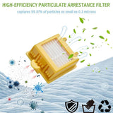 JUNSUNMAY 4pcs Sweeper Clean Filter with Brush for iRobot Roomba 700 Series, Clean Filter