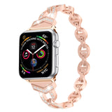 8-shaped VO Diamond-studded Solid Stainless Steel Wrist Strap Watch Band for Apple Watch Series 3 & 2 & 1 38mm