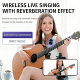 4-in-1 Wireless Lavalier Microphone System with Noise Reduction, UHF Transmission for iPhone / Android