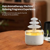 Three-color Lights Ultrasonic Humidifier Cloud Rain Aromatherapy Diffuser, Cloud Rain