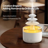Three-color Lights Ultrasonic Humidifier Cloud Rain Aromatherapy Diffuser, Cloud Rain