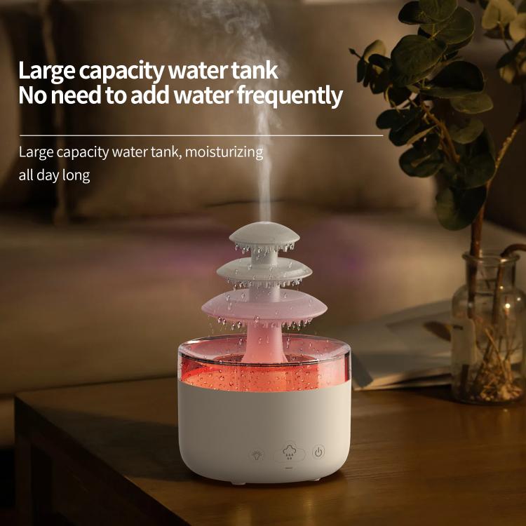 Three-color Lights Ultrasonic Humidifier Cloud Rain Aromatherapy Diffuser, Cloud Rain