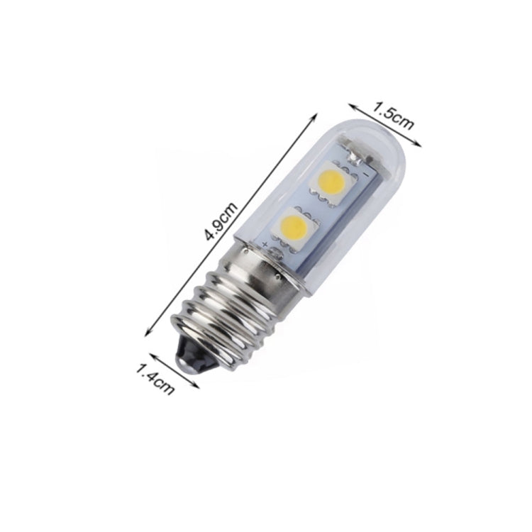 E14 screw light LED refrigerator light bulb 1W 220V AC 7 light SMD 5050 ampere LED light refrigerator home, Warm White, Cool White