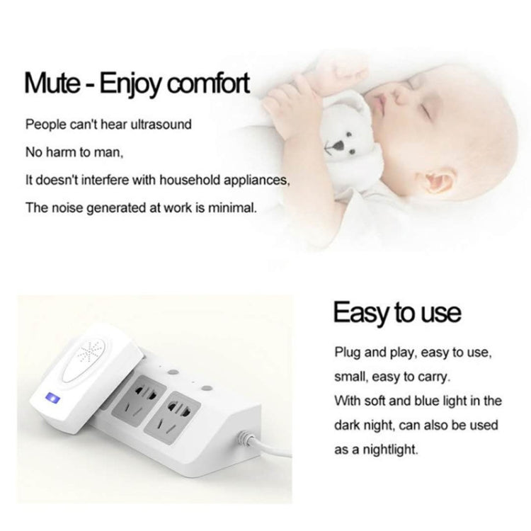 Ultrasound Mouse Cockroach Pest Repeller Device Insect Rats Spiders Mosquito Killer Pest Control Household Pest Rejecter, US Plug, EU Plug