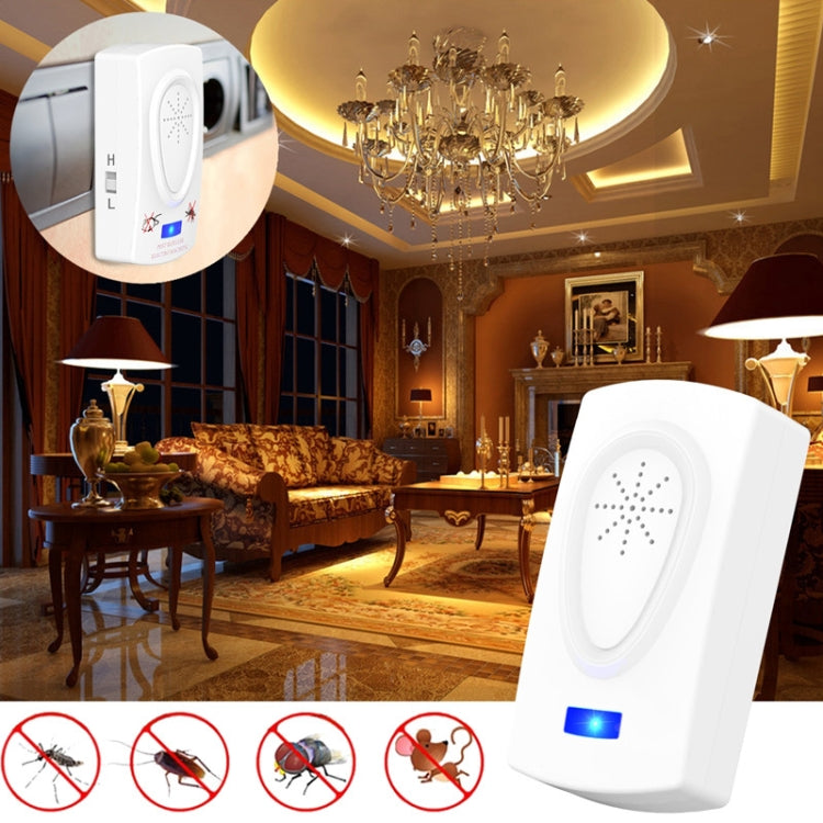 Ultrasound Mouse Cockroach Pest Repeller Device Insect Rats Spiders Mosquito Killer Pest Control Household Pest Rejecter, US Plug, EU Plug