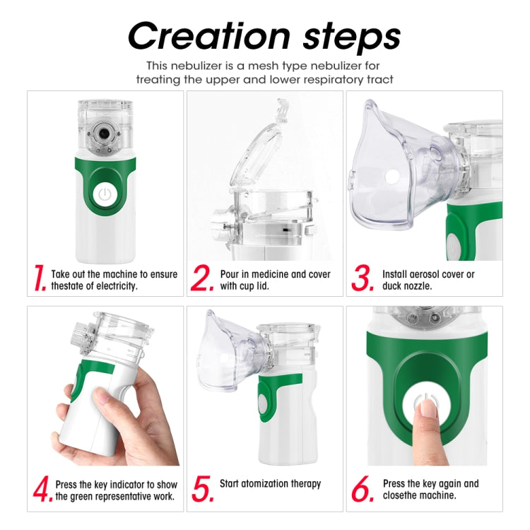 RZ824 Health Care Mesh Nebulizer Handheld Home Children Adult Asthma Inhaler Mini Care Inhale Ultrasonic Nebulizer, RZ824