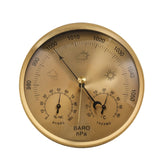THB9392 Wall Mounted Digital Thermometer Hygrometer Household High Accuracy Pressure Gauge Air Weather Instrument Barometer, THB9392 (Gold), THB9392 132mm THB9392 (Gold) Gold