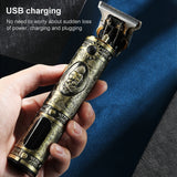 VGR V-228 5W USB Retro Engraving Hair Clipper with LED Digital Display, V-228 (Bronze), V-228 (Silver)