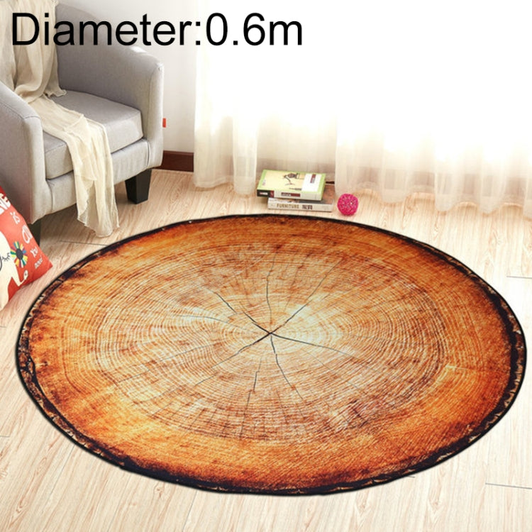 3D Growth Ring Pattern Bathroom Living Room Carpets Home Decor Mat, Diameter about 0.6m