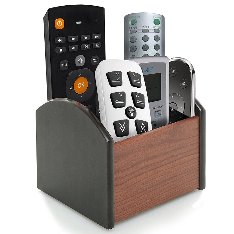 4-compartment Wooden Storage Box Pen Holder, Pen Holder