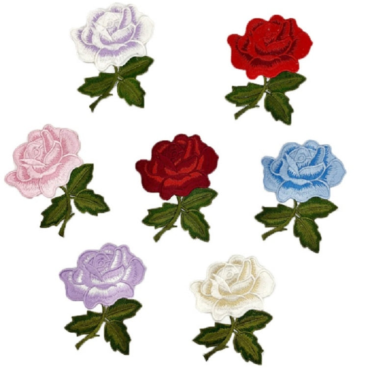 Rose Series Embroidery Stickers DIY Dress Cheongsam Patch Stickers