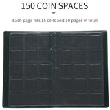 PU Leather Russian Cover 150 Coins Collection Album Holder Book