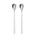 2 PCS Stainless Steel Spoon Creative Coffee Spoon Bar Ice Spoon Gold Plated Long Stirring Spoon, Round Spoon Silver, Pointed Spoon Silver, Square Spoon Silver, Round Spoon Gold, Pointed Spoon Gold, Square Spoon Gold, Round Spoon Rose Gold              ... Round Spoon Silver