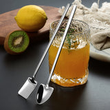 2 PCS Stainless Steel Spoon Creative Coffee Spoon Bar Ice Spoon Gold Plated Long Stirring Spoon, Round Spoon Silver, Pointed Spoon Silver, Square Spoon Silver, Round Spoon Gold, Pointed Spoon Gold, Square Spoon Gold, Round Spoon Rose Gold              ...