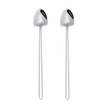 2 PCS Stainless Steel Spoon Creative Coffee Spoon Bar Ice Spoon Gold Plated Long Stirring Spoon, Pointed Spoon Silver, Square Spoon Silver, Round Spoon Gold, Pointed Spoon Gold, Square Spoon Gold, Pointed Spoon Rose Gold, Square Spoon Rose Gold