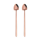 2 PCS Stainless Steel Spoon Creative Coffee Spoon Bar Ice Spoon Gold Plated Long Stirring Spoon, Pointed Spoon Silver, Square Spoon Silver, Round Spoon Gold, Pointed Spoon Gold, Square Spoon Gold, Pointed Spoon Rose Gold, Square Spoon Rose Gold