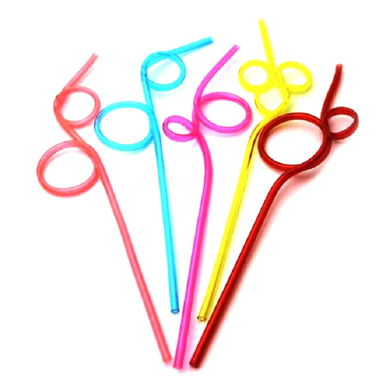 10 PCS Creative Plastic Curved Straws, Random Color Style Delivery, Plastic Curved Straws Plastic Curved Straws