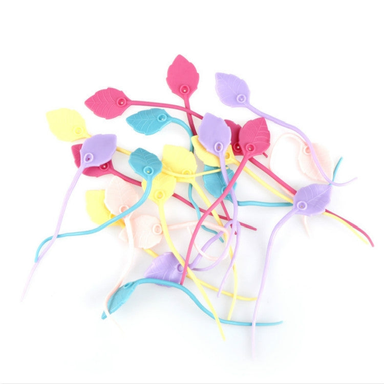 20 PCS Environmental Protection Silicone Plastic Bag Sealing Clip Food Bag Bundle Cable Tie, Random Color Delivery, Bundle Cable Tie