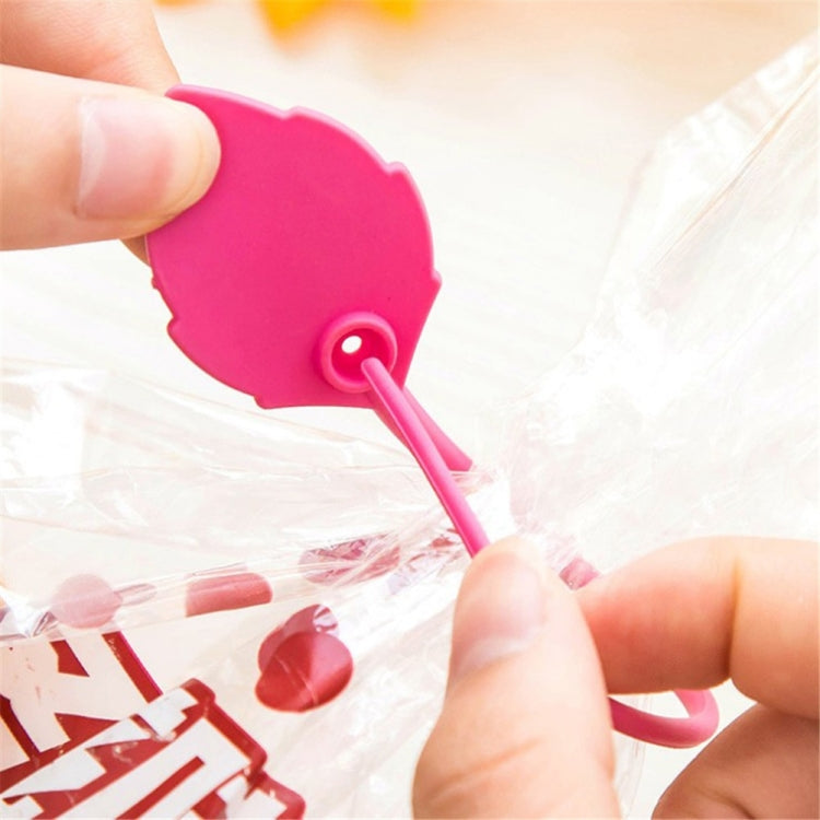 20 PCS Environmental Protection Silicone Plastic Bag Sealing Clip Food Bag Bundle Cable Tie, Random Color Delivery, Bundle Cable Tie