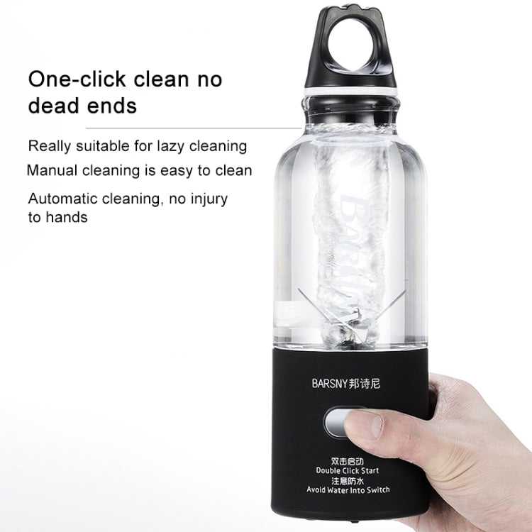 Multifunctional Juicer Rotatory Extractor Cup Portable USB Charge Juicer Blender with 6 Blades, Black, Pink, Blue