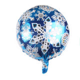 5 PCS Snowflake Shaped Holiday Decoration Aluminum Film Balloon, 32×36cm Mini Snowflake, 29×40cm Mini Snowflake, 45×45cm Snowflake, 73×73cm Large Snowflake