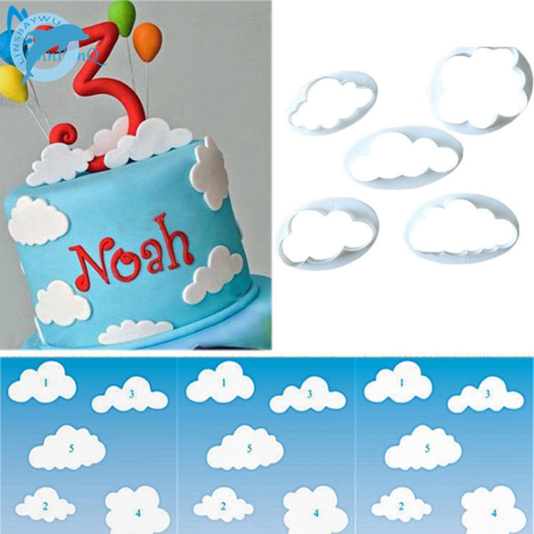 10 PCS Cake Mold Cloud Fondant Cake Decoration Printing Die Cutting Mold, Cloud Shape Cloud Shape