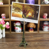 Mini Eiffel Tower Shape Desktop Statue Information Notecard Holder Photo Clip Home Art Deco Gift, Random Color Delivery, Eiffel Tower Shape Card Holder