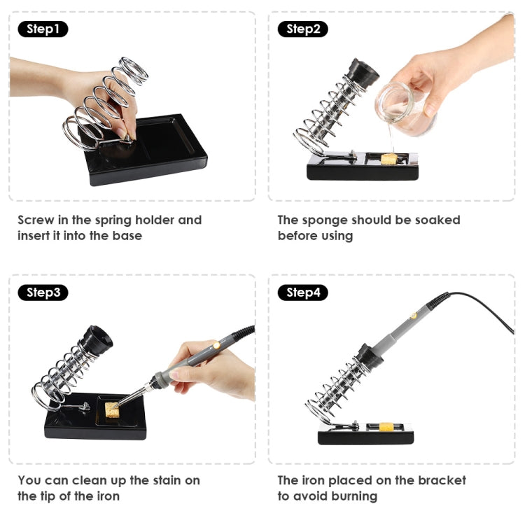 60W Adjustable Temperature Electric Iron Set With Multimeter, US Plug, EU Plug
