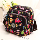Women Shoulder Bag Waterproof Nylon Handbag Multilayer Crossbody Bag Animal pattern
