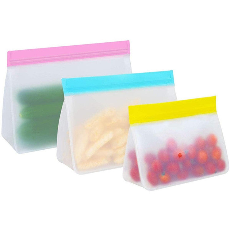 2 Sets PEVA Food Bags Reuse Three-dimensional Thickened Storage Sealed Fresh-keeping Bags, Random Color Delivery, Sealed Fresh-keeping Bags Sealed Fresh-keeping Bags