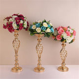Gold Plated Wrought Iron Candlestick Window Wedding Props Decoration, 40cm, 48cm, 54cm