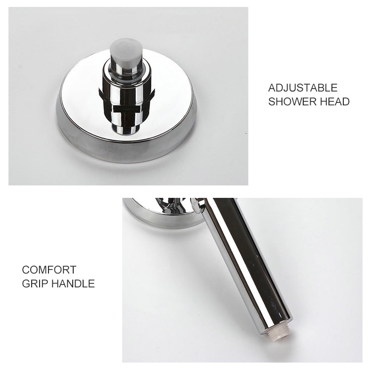 Universal Pressurized One-touch Water Stop Hand Shower Head, White Color Gold, Silver Color Gold