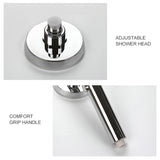 Universal Pressurized One-touch Water Stop Hand Shower Head, White Color Gold, Silver Color Gold