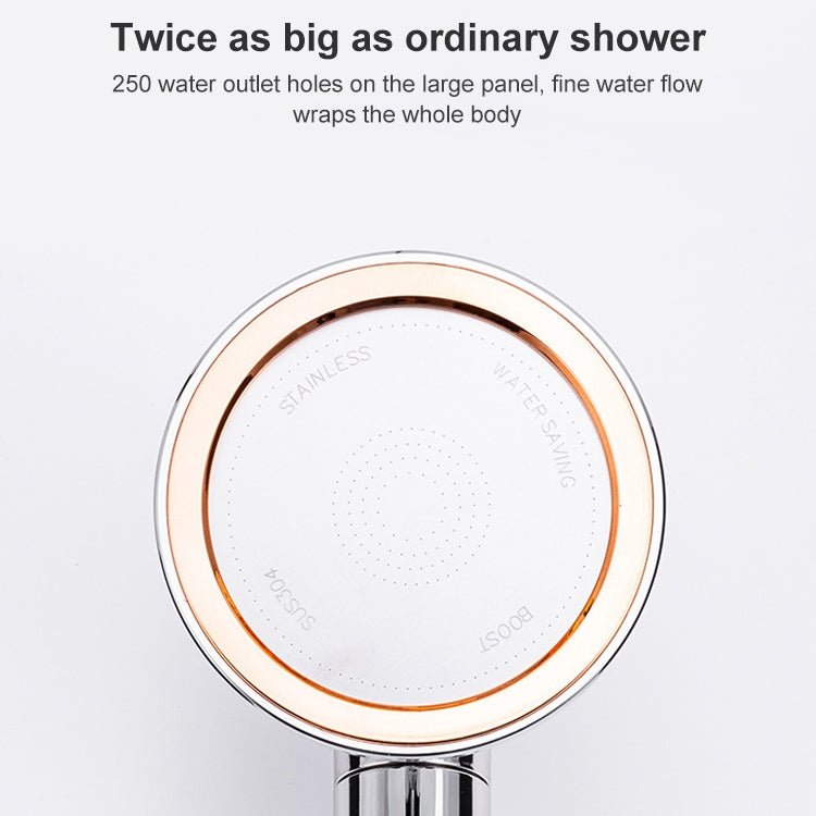 Universal Pressurized One-touch Water Stop Hand Shower Head, White Color Gold, Silver Color Gold