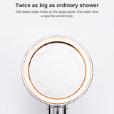 Universal Pressurized One-touch Water Stop Hand Shower Head, White Color Gold, Silver Color Gold